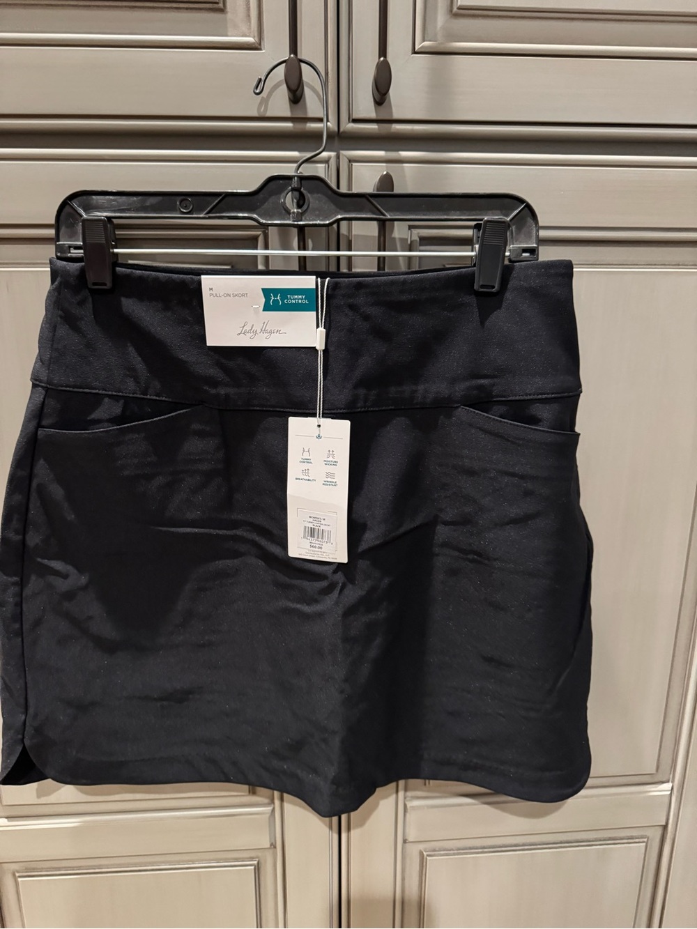 Lady Hagen Black Athletic Skort with Front Pockets